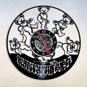 Rock Music Band Vinyl Record Wall Clock, Gift for Rock Music Lovers