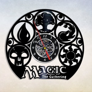 Horloge murale magique en vinyle pour jeu de société
