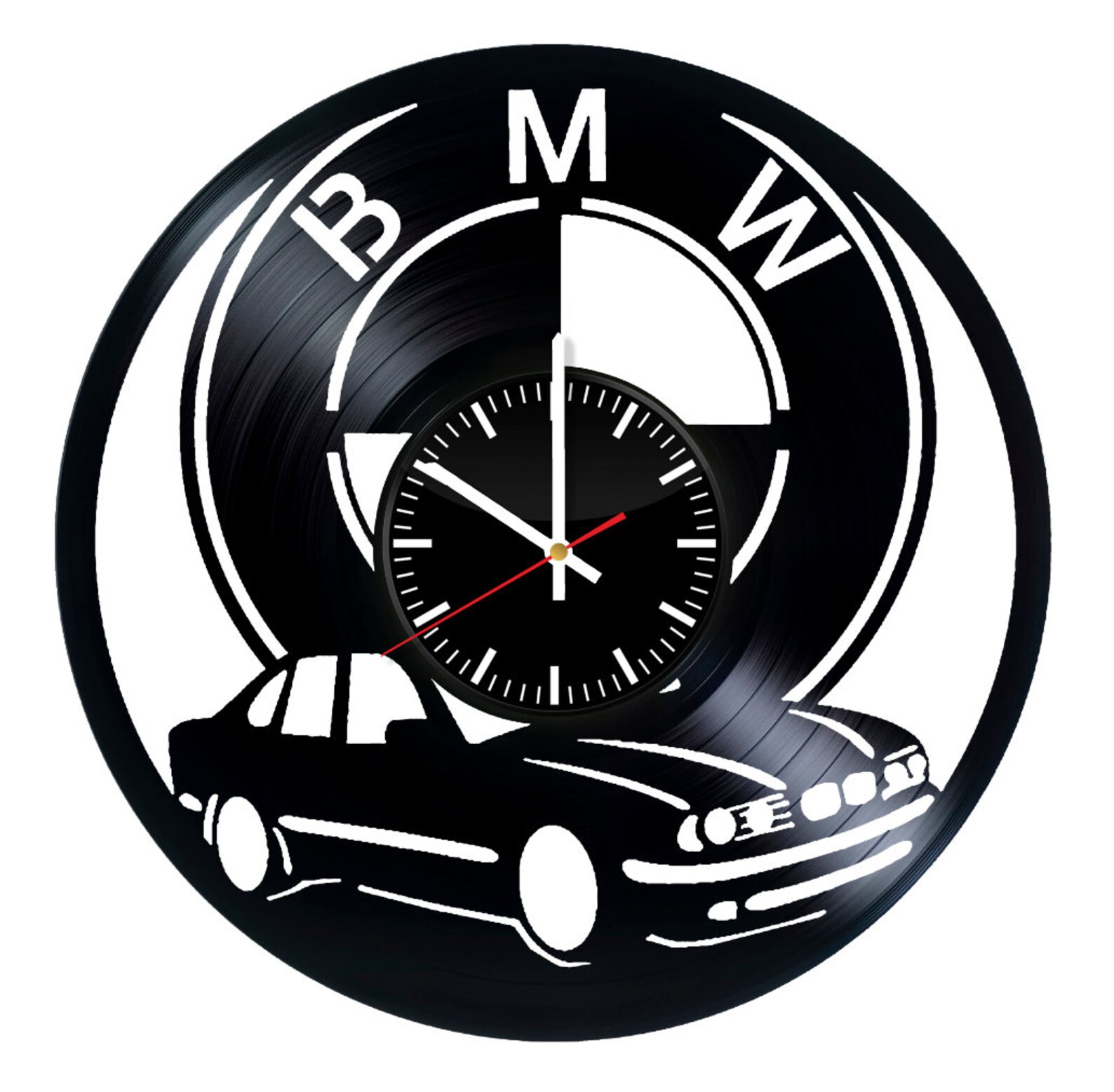 Sport Car Vinyl Wall Clock Car Logo Wall Art Car Ornament Etsy
