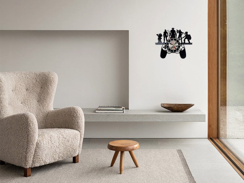 Gamepad Vinyl Record Wall Clock Game Room Decor Gift Ideas Etsy