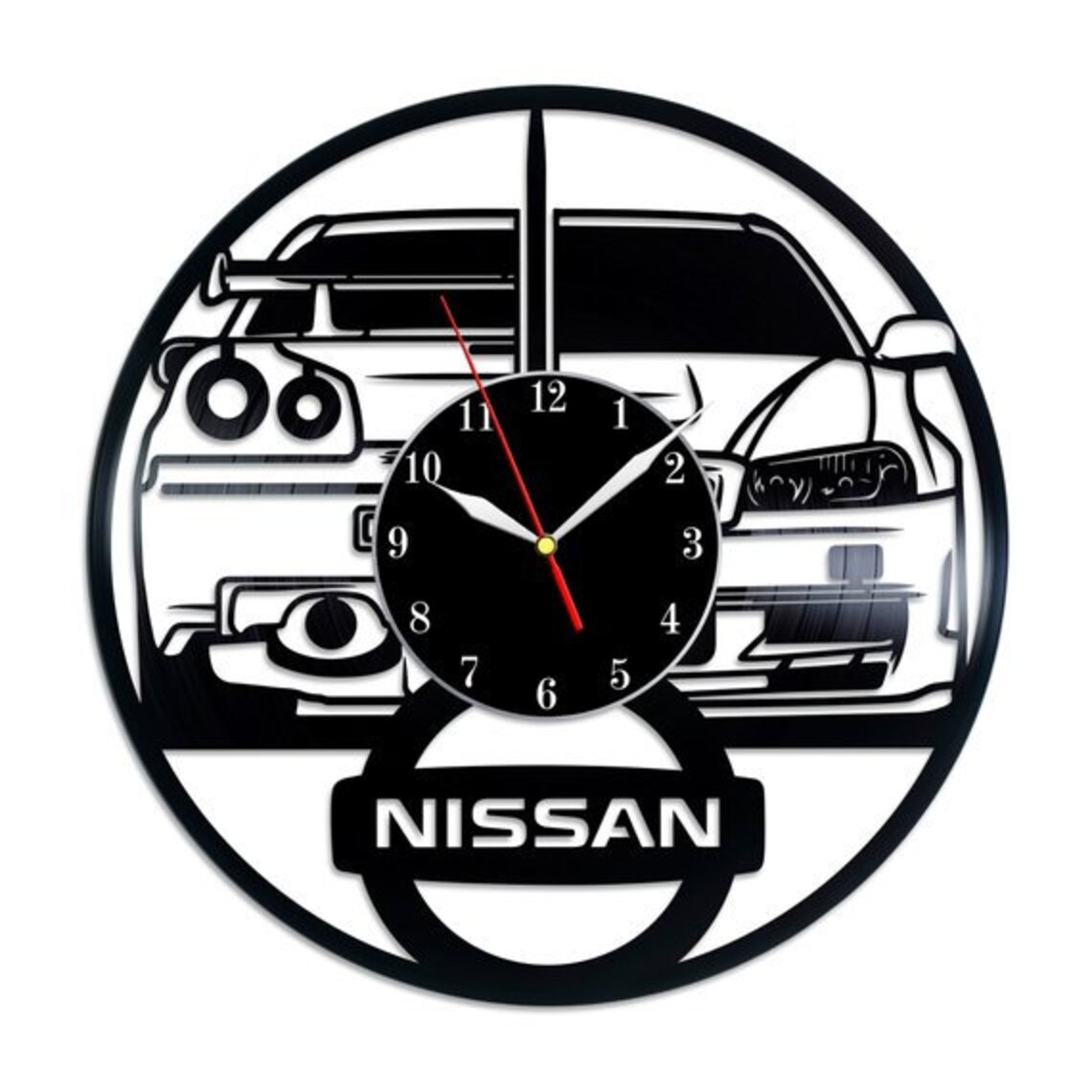 Car Vinyl Wall Clock Car Emblem Wall Art Car Ornament Wall Etsy