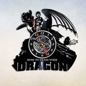 Dragon Vinyl Record Wall Clock, Nursery Kids Decor