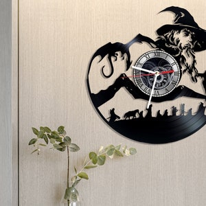 Reloj de pared de vinilo Anillo Mágico, La Comunidad del Anillo, Arte mural de las Dos Torres, El Retorno del Rey