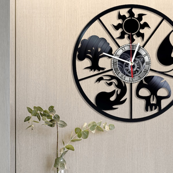Magic the Gathering Vinyl Record Wall Clock Etsy