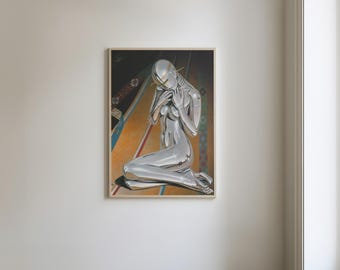 空山基　ポスター ヴィンテージ 1980年代 空山基 ロボット セクシー ピンナップ 女性 80