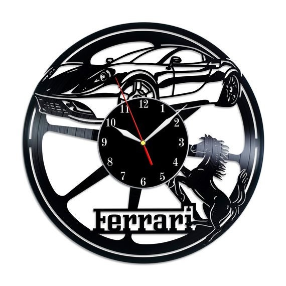 Vintage Car Vinyl Wall Clock Car Emblem Wall Art Car Etsy