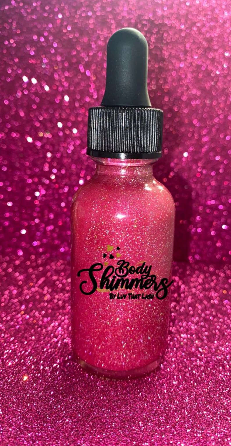 Pink GlitzGlitter Body Shimmer Oil Natural Shimmer Natural Etsy