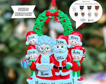 Personalized Grandparent Christmas Ornament 2025: Grandkids Keepsake Gift