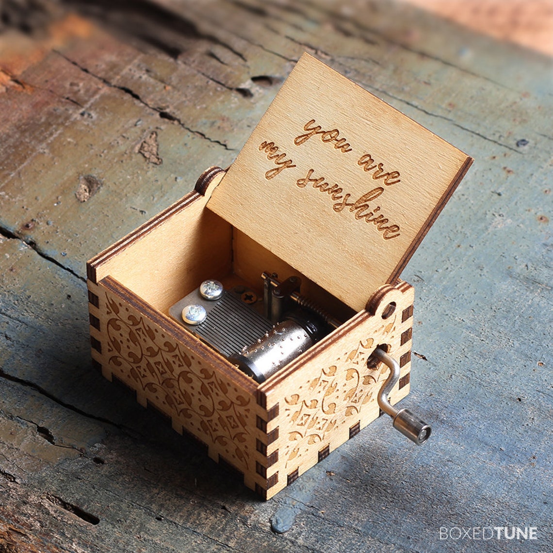 You are My Sunshine Music Boxes Custom Wooden Music Box You Etsy
