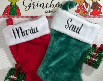 Personalized Stockings/Embroidered Stocking/Christmas stocking/Name on Stocking/Custom Stocking/Personalized/Embroidered