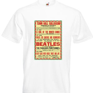 Los nombres de los Beatles T Shirt-John Paul George y Ringo Rojo versión 100% oficial