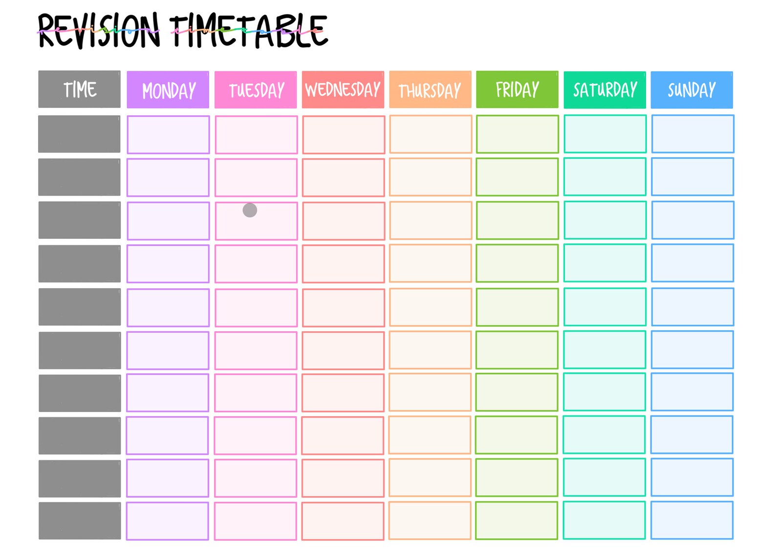 Revision Timetable And Topic Organiser Etsy Australia