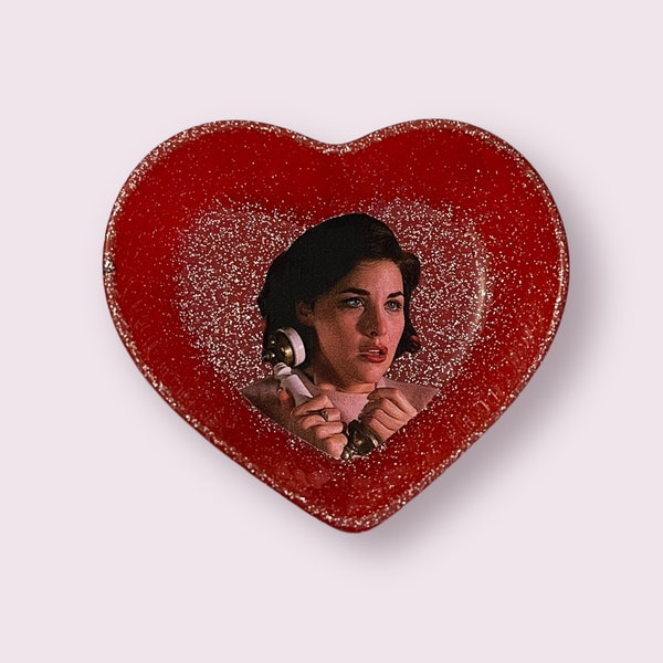 Twin Peaks Audrey Horne David Lynch mini coquette glittery red jewellery dish ring bowl 8.3cm