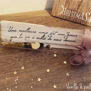 Personalized vial jewel bracelet cord best friend is a sister handmade gift idea love friend glitter confetti surprise star