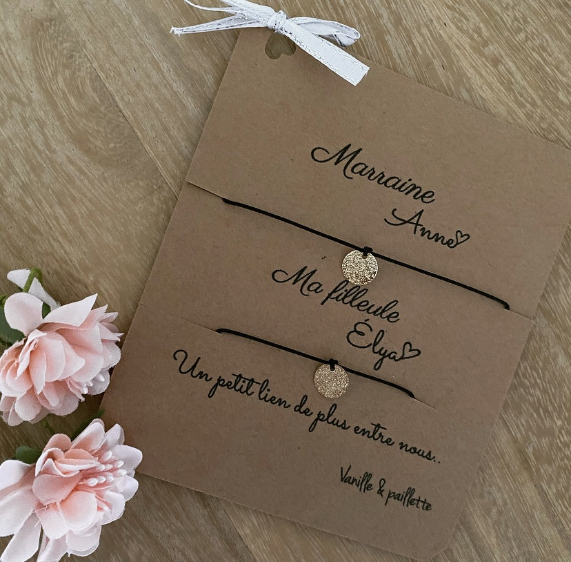 Duo coeur argent 925 marraine filleule à se partager bracelets breloque  coeur etoile cadeau carte message personnalisé fille enfant nièce -   France