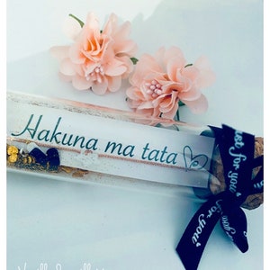 Personalized message vial hakuna gift my tata gift pearly star bracelet gift idea or pregnancy announcement aunt tata original Disney