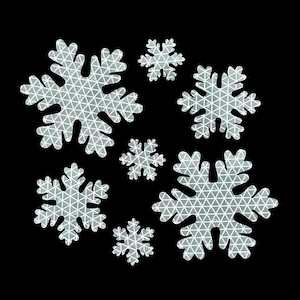 Snowflake Reflective Stickers Reflector Decals Pack Weatherproof