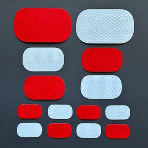 Pack d'autocollants réflecteurs rectangulaires de 3 m pour réflecteur de boîte aux lettres, remorque et camion