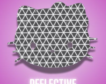 Hello Kitty Reflective Decal Cat Reflector Sticker for Bike Helmet Car Mailbox Weatherproof