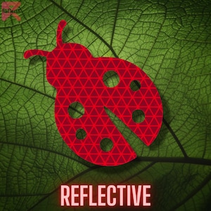 Adesivo riflettente coccinella, adesivo coccinella, adesivo riflettente resistente alle intemperie, adesivo riflettente per auto, bici, casco, cassetta postale