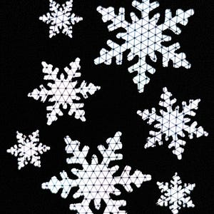 Reflecterende sneeuwvlokstickers, pakket reflecterende stickers, weerbestendige reflectorsticker, reflecterende sticker voor auto, fiets, helm, brievenbus