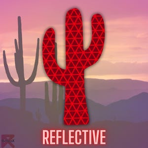 Adesivo refletivo de cacto, adesivo de cacto, adesivo refletor à prova de intempéries para carro, bicicleta, capacete, caixa de correio