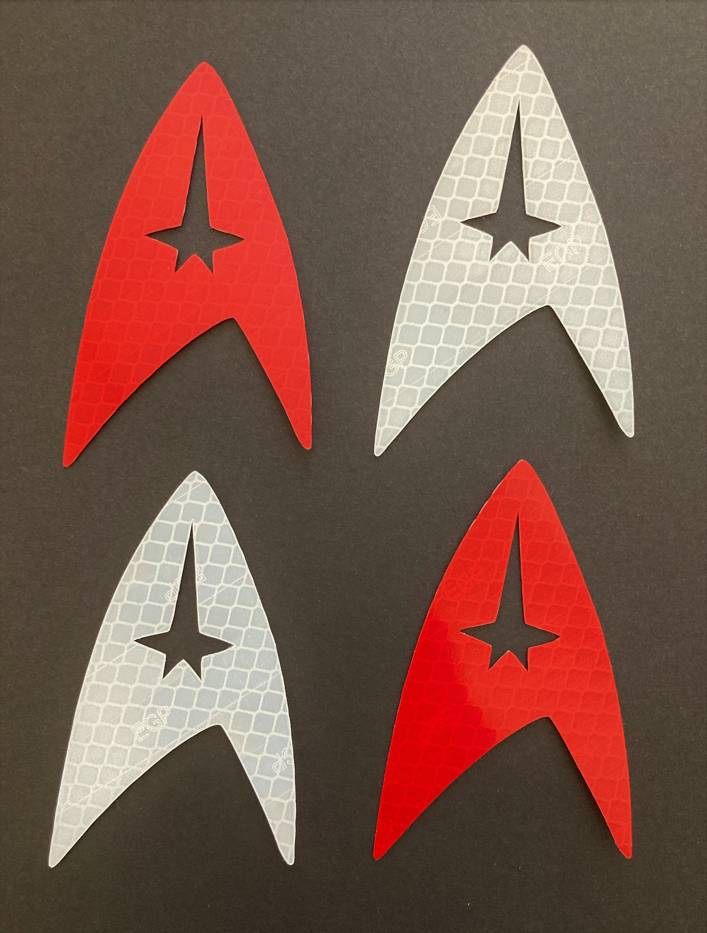 Star Trek Logo Stickers Decals 3M Reflective Reflector Pack Etsy