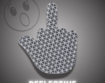 Middle Finger Reflective Decal Flip The Bird Reflector Decal for Car Window Mailbox Funny Gift
