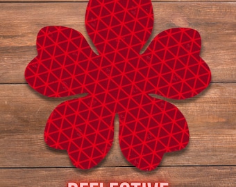 Blossom Flower Reflective Decal, Flower Sticker, Weatherproof Reflector Decal, Reflective Decal For Car, Bike, Helmet, Mailbox