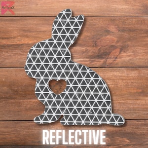 Adesivo refletivo de coelho, adesivo de coelho, adesivo refletivo à prova d'água, adesivo refletivo para carro, bicicleta, capacete, caixa de correio