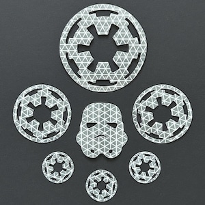 Naklejki odblaskowe Star Wars Galactic Empire Zestaw naklejek odblaskowych z logo Imperial