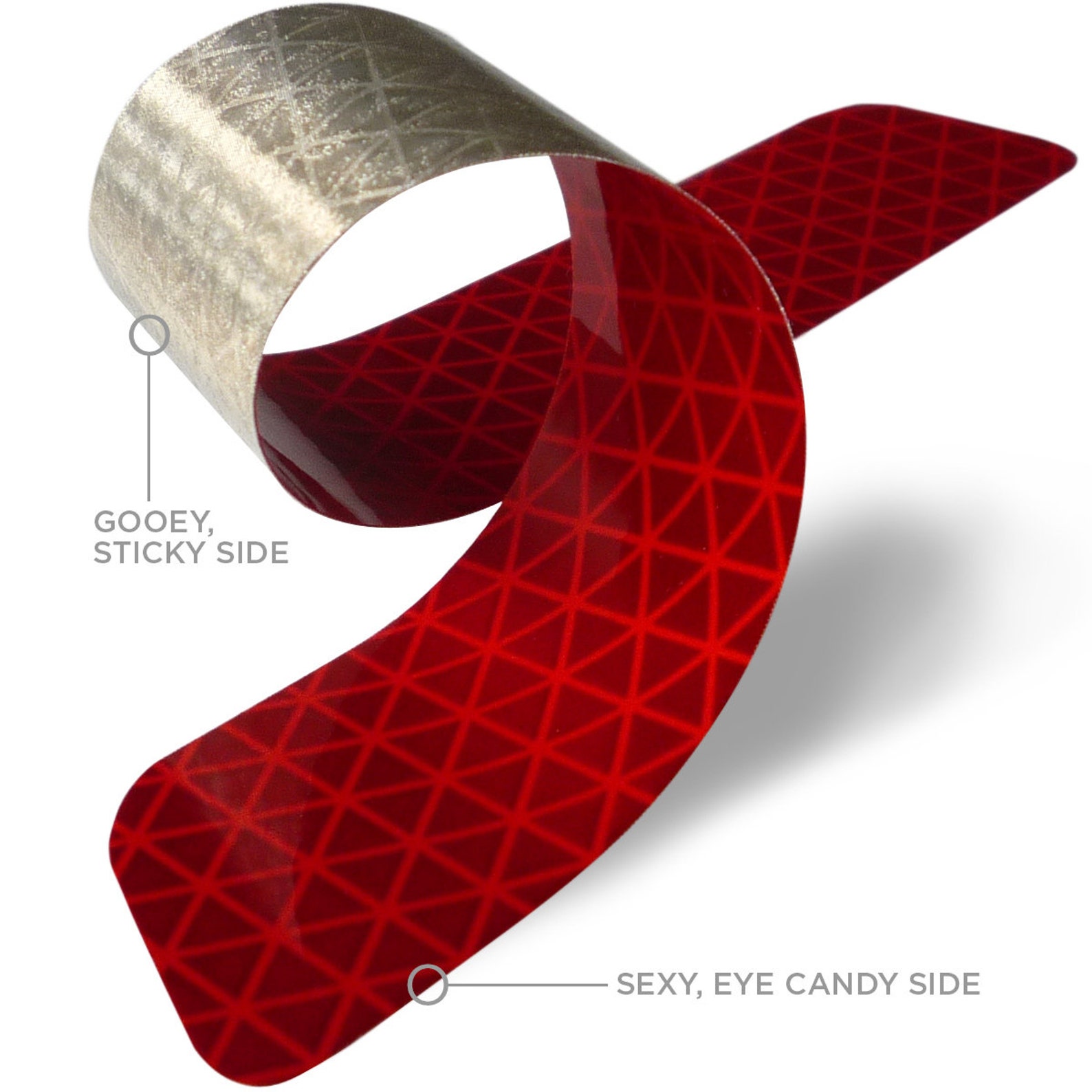 Red Car Truck Bumper Safety Reflective Sticker Decal - USA Designed & Made By Bumperreflector.com