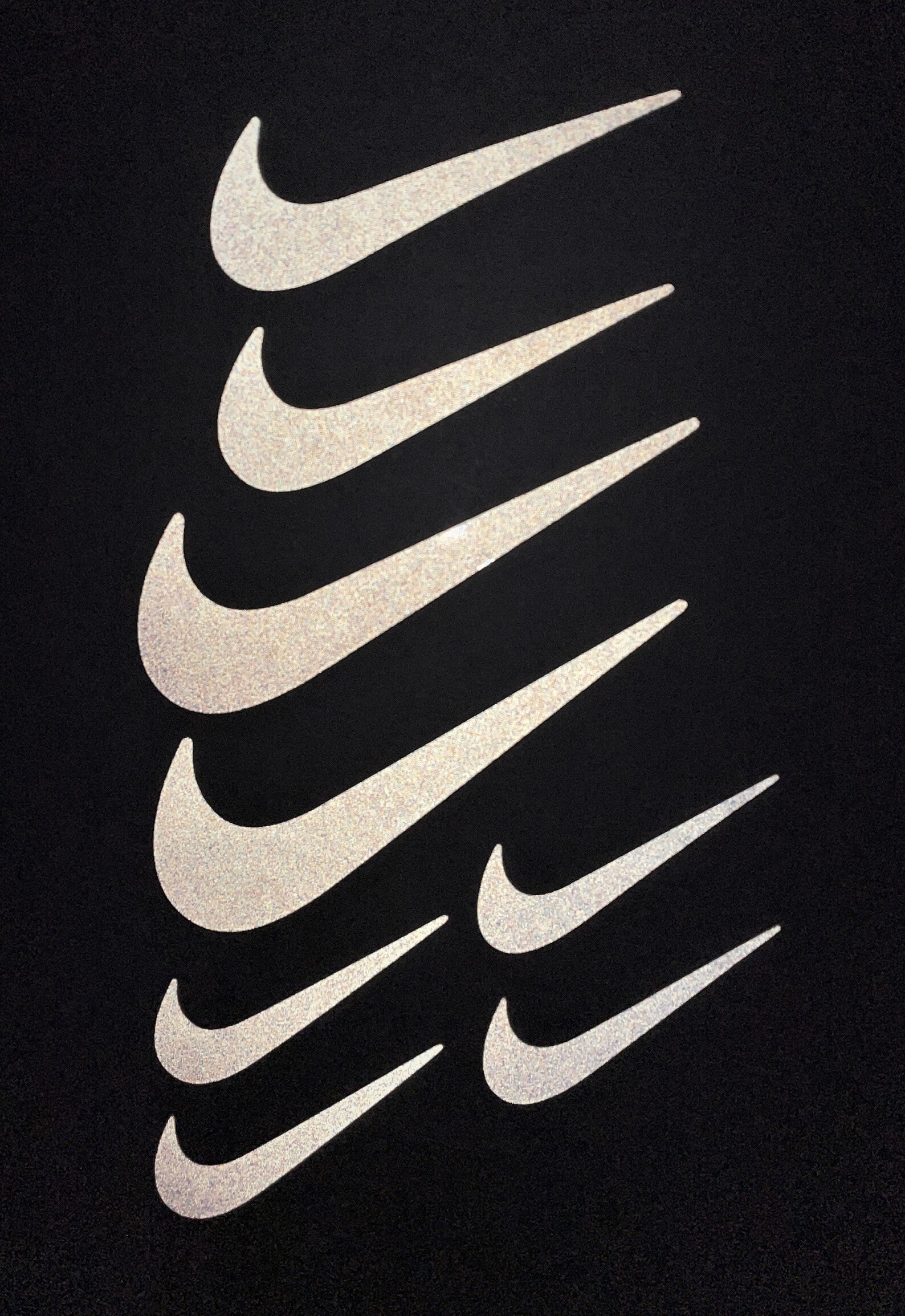 Nike Swoosh Logo M Reflective Stickers Decals Reflector Pack Etsy