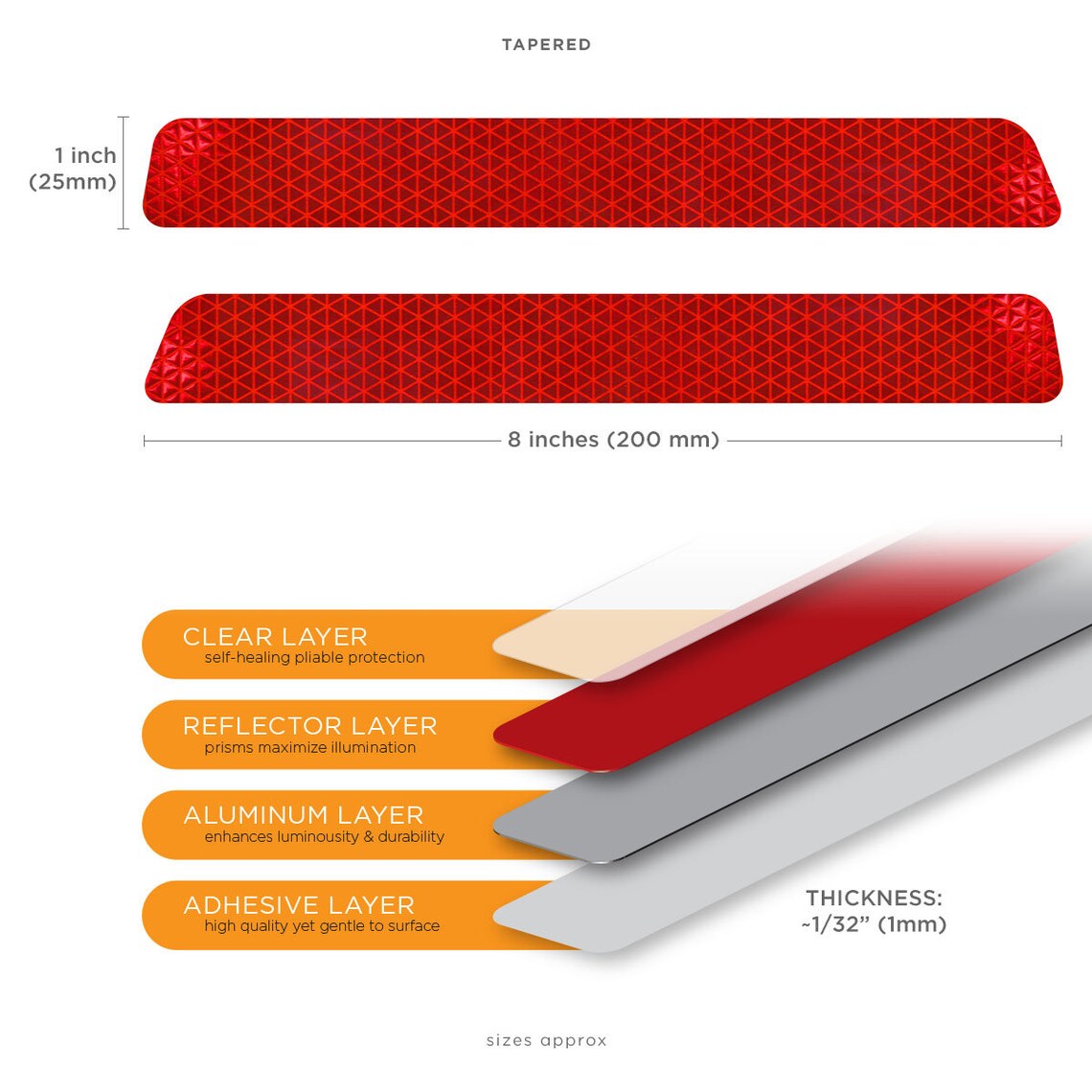 Car Truck Bumper Safety Reflective Sticker Decal Reflector Etsy