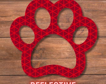 Adhesivo reflectante con huella de pata, resistente a la intemperie, para la seguridad del coche