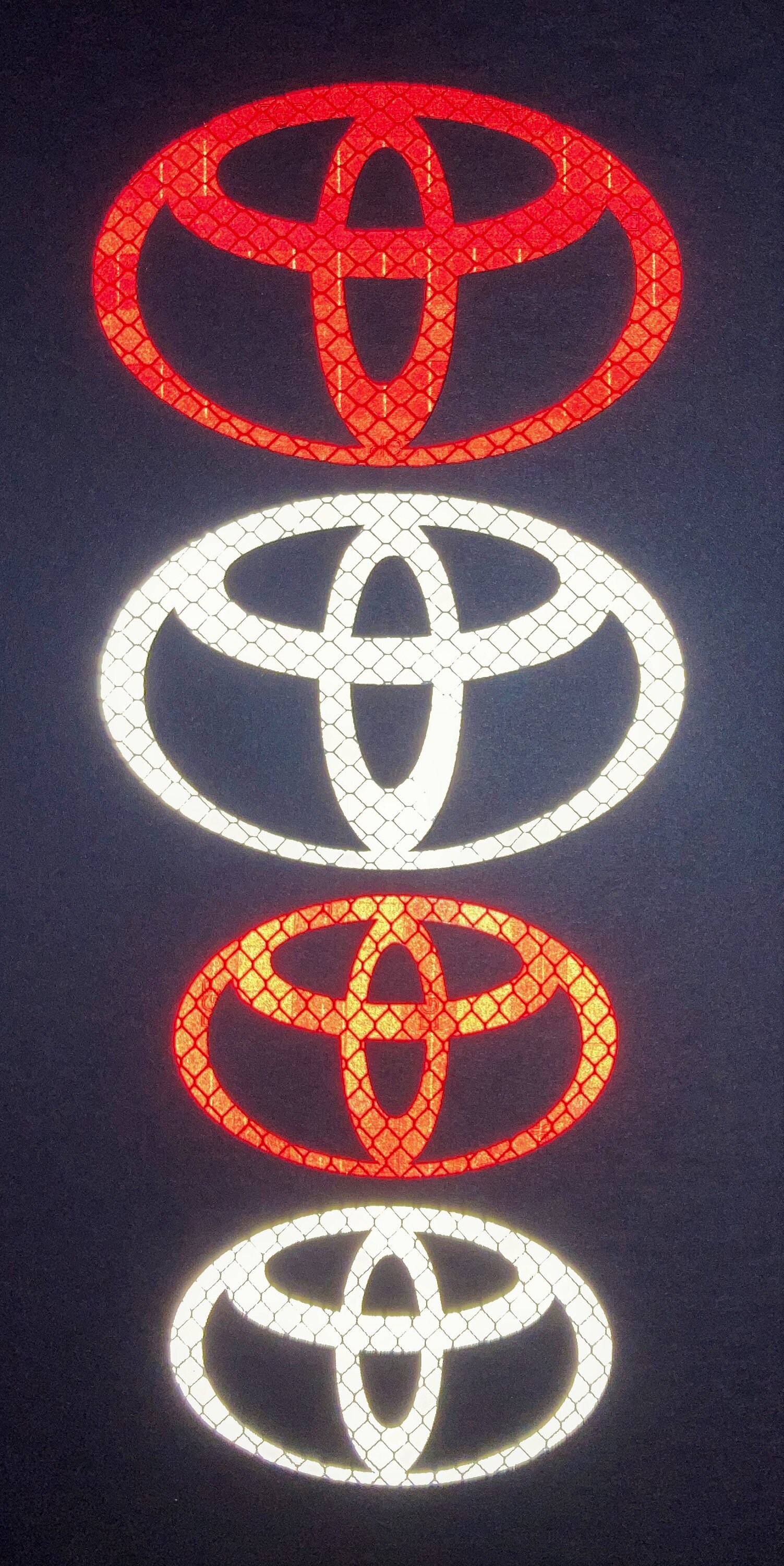 Toyota Logo 3M Reflective Stickers Decals Reflector Pack Car Etsy