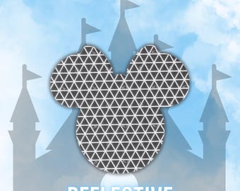 Minnie Mouse Reflective Decal, Head Sticker, Weatherproof Safety Reflector for Car, Bike, Helmet, Mailbox
