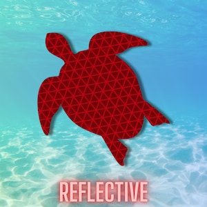 Sticker réfléchissant tortue de mer, Sticker tortue de mer, Pack d'autocollants réflecteurs résistants aux intempéries pour voiture, vélo, casque, boîte aux lettres | Cadeau pour amoureux des animaux