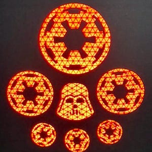 Pacote de adesivos refletivos Star Wars do Império Galáctico com logotipo imperial e decalques refletores