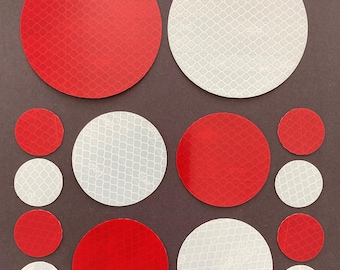 3M Circle Reflector Decals Circle Round Reflector Stickers Pack for Mailbox Gate Post Trailer Boat Truck