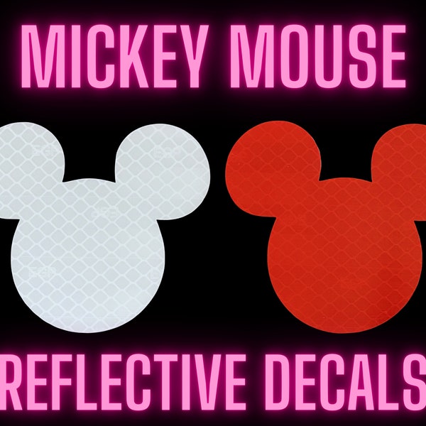 Mickey Mouse Stickers | Mickey Mouse Decals | Mickey Mouse Reflectors | ReflectX