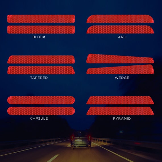 Car Truck Bumper Safety Reflective Sticker Decal Reflector USA Designed &  Made 