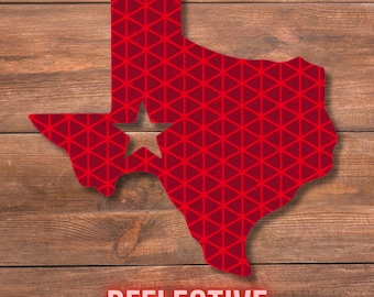Adesivo refletivo do Texas, resistente às intempéries, para carro, bicicleta e capacete.