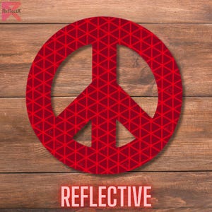 Sticker réfléchissant symbole de la paix, Sticker signe de la paix, Sticker réflecteur résistant aux intempéries, Sticker réfléchissant pour voiture, vélo, casque, boîte aux lettres