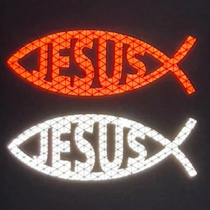 Jezus vis reflecterende stickers christelijke religie god reflecterende stickers pakket voor auto vrachtwagen