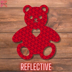 Reflecterende sticker teddybeer, autosticker teddybeer, weerbestendig reflecterend stickerpakket voor auto, fiets, helm, brievenbus | Nominaal: 500+ voet
