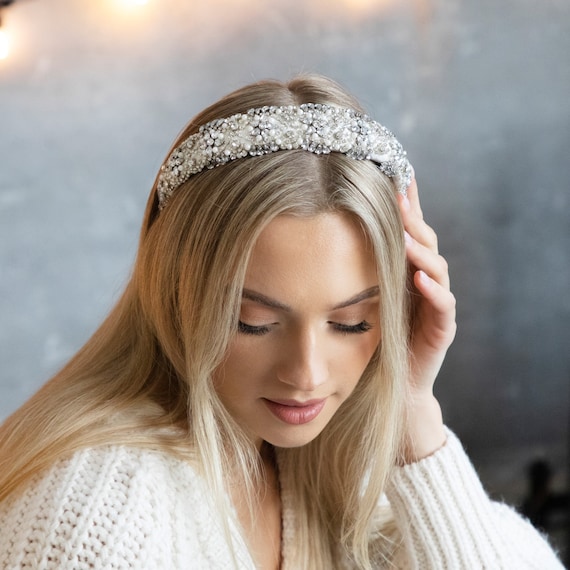 Whimsical Wonder Bridal Jewelled Crystal Headband - Etsy display picture 1