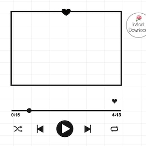 Reproductor de música SVG, Acrílico Canción Arte SVG, Botones de Reproducción y Pausa