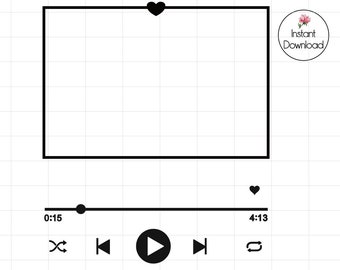 Music Player SVG, Acrylic Song Art SVG, Play & Pause Buttons