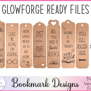 Bookmark SVG for Glowforge, Laser ready SVG designs